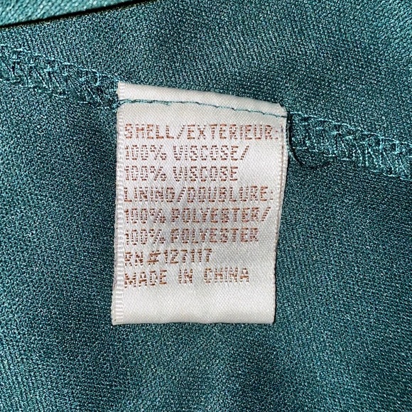 NWT BADGLEY MISCHKA Green Turn Over Formal Ruched Sheath Dress Size 6 - Picture 10 of 11